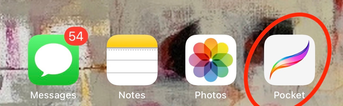 Photo of Procreate App logo on an Iphone